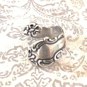 Ring Silver ring vintage antique spoon ring silver boho hippie handmade wedding